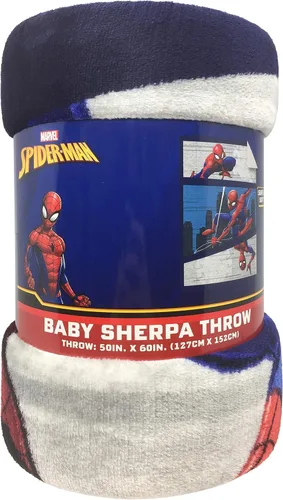 Miniatura 3 de Jay Franco Marvel Spiderman City Swinger Manta Sherpa - Mide 50 x 60 pulgadas, Ropa de Cama para Niños - Resistente a la Decoloración Súper Suave