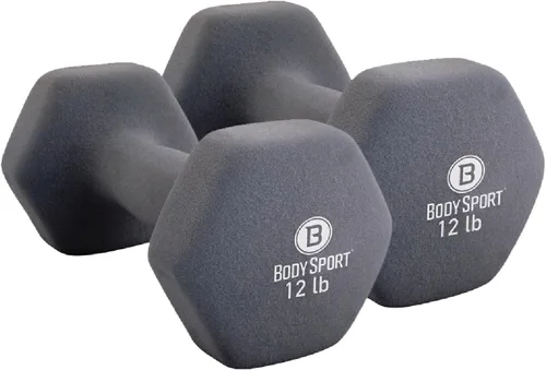 Miniatura 16 de Body Sport Neoprene Dumbbell Weight - Latex-Free, Strength Training Equipment for Home Fitness & Gym Workouts