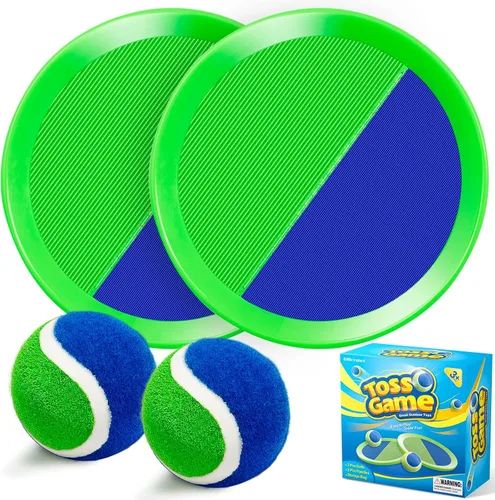 Juego de Captura de Pelotas, Juego de Lanzamiento para Niños de 3 4 5 6 7 8-12 Años Niño Niña, Juego de Atrapar Pelotas con 2 Paletas para Juego de
