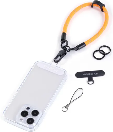 Miniatura 8 de 1 correa de muñeca para teléfono, 2 correas para teléfono, correa de muñeca para teléfono, llavero, llavero (negro)