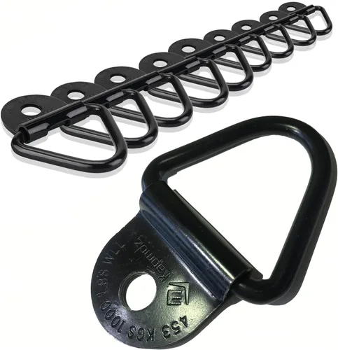 Anclajes de amarre para caja de camión resistente, anillos de enganche para remolques, perno de carga en anillo en V, accesorios de riel (paquete de