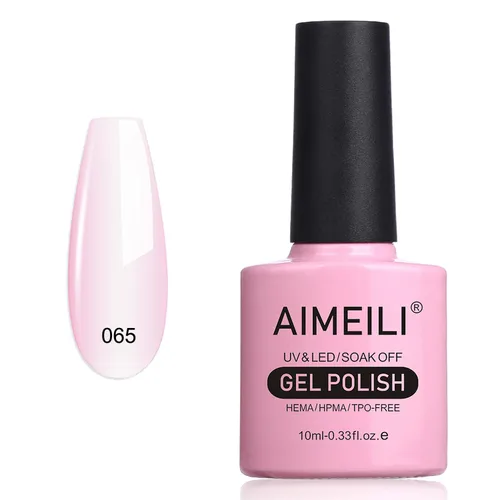 Miniatura 13 de AIMEILI Esmalte de uñas de gel sin crueldad, vegano, gel para uñas removible UV LED sin hema, arte de uñas nude, color rosa nude (022), 0.3 fl oz