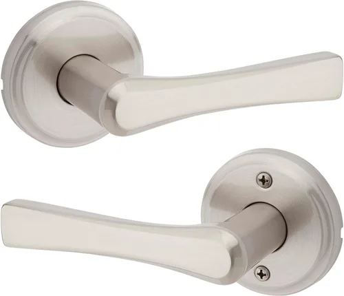 Miniatura 14 de Kwikset Katella - Manija de puerta de paso interior, palanca para puertas de armario y pasillo, manija reversible sin bloqueo, color negro mate