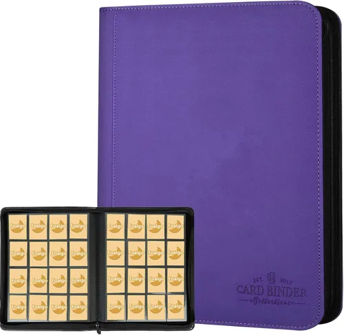 Miniatura 37 de Carpeta para Tarjetas Coleccionables, Carpeta Álbum de Colección de Tarjetas con 540 Bolsillos de Carga Lateral, Carpeta Álbum de 9 Bolsillos