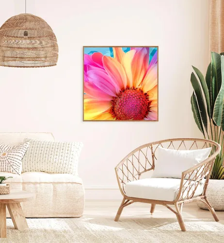 Miniatura 3 de HSENJT Kits de pintura de diamantes 5D para adultos, arte de diamantes de flor de gerbera, 14 x 14 pulgadas, kit de pintura de diamantes redondos