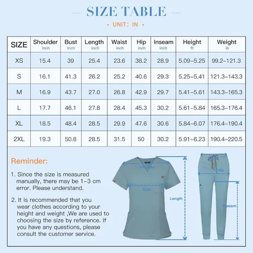 Miniatura 7 de niaahinn Conjunto de uniforme médico para mujer con cuello en V clásico y pantalones deportivos de yoga, uniforme médico de enfermería