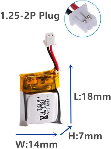 Miniatura 3 de Cecicebb - Batería Lipo de 3.7 V 100 mAh 20C para WLtoys V272, Cheerson CX-10 Mini Quadcopter Estes Proto X, Syncro X, Hubsan Q4 Nano Quadcopter 4