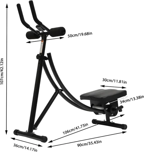 Miniatura 5 de Equipo de entrenamiento de abdominales, máquina de abdominales ajustable, equipo de entrenamiento de cuerpo completo para equipo de ejercicio