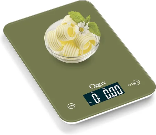 Miniatura 6 de Ozeri Touch - Báscula digital profesional de cocina (edición de 12 libras) en vidrio templado Verde Cala