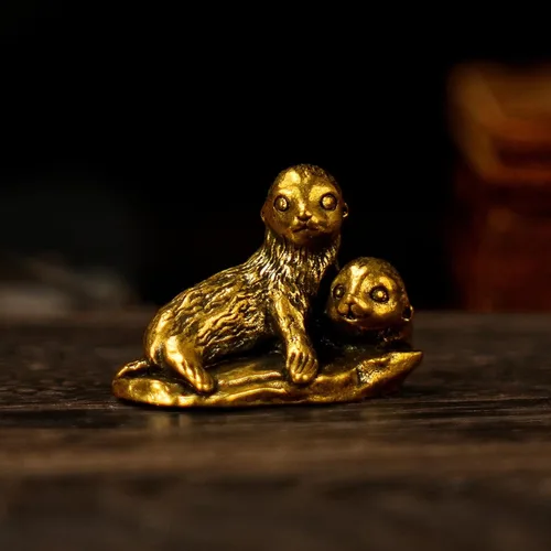 Miniatura 9 de CHOVY Figura de robot de latón antiguo, decoración retro de latón macizo pesado, escultura de arte biomecánica para coleccionistas, regalo Steampunk
