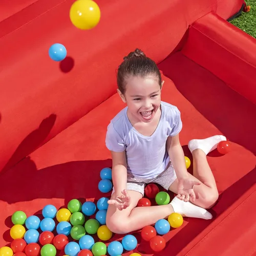 Miniatura 7 de Fisher-Price Bouncemania - Casa hinchable inflable con 50 pelotas de juego, multicolor