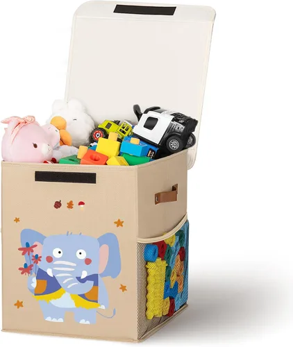 Miniatura 9 de Caja de almacenamiento grande de juguetes de 40 litros con tapa, caja grande de juguetes para niños, niñas y niños, cuarto del bebé y sala de estar