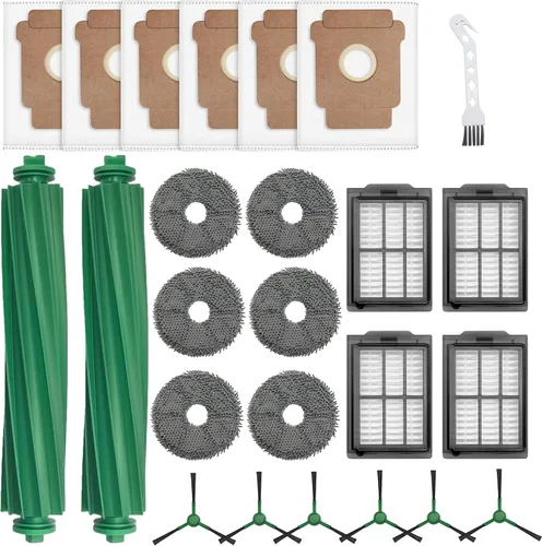 Kit de 25 accesorios para iRobot Roomba Plus 405/505/507 Combo Robot Aspirador, 2 cepillos principales, 6 bolsas de polvo, 6 almohadillas de