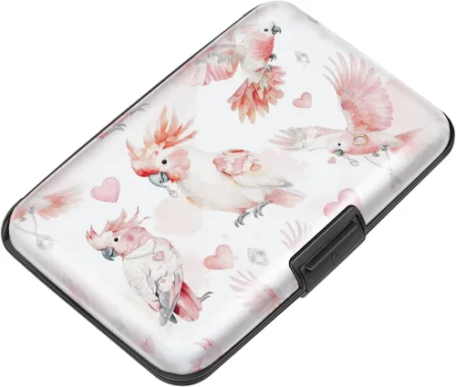 Miniatura 26 de Mini tarjetero para mujeres u hombres, tarjetero delgado con bloqueo RFID, estuche rígido para tarjeta de identificación, tarjetero de viaje, Negro