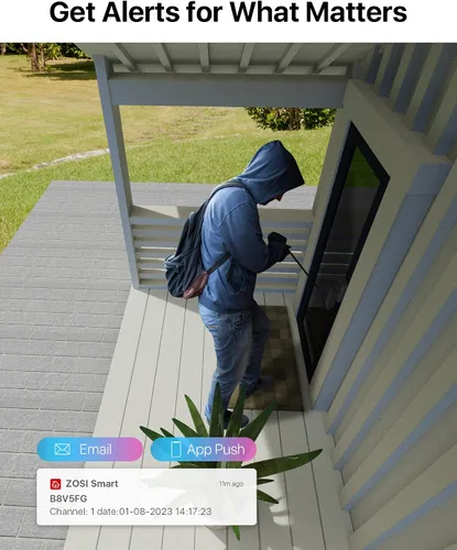 Miniatura 3 de ZOSI Sistema de cámara de seguridad de 16 canales para interiores y exteriores, 16 cámaras CCTV de vigilancia de 1080p, visión nocturna, alertas