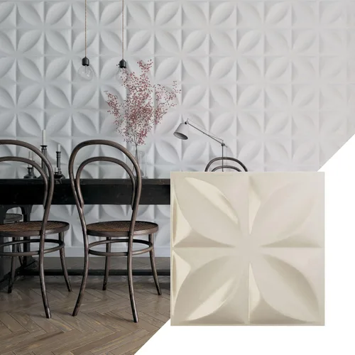 Miniatura 7 de Ekena Millwork WP20X20ALWH 19 5/8 pulgadas de ancho x 19 5/8 pulgadas de alto Alexa EnduraWall Decorativo 3D Panel de pared cubre 2.67 pies cuadrados