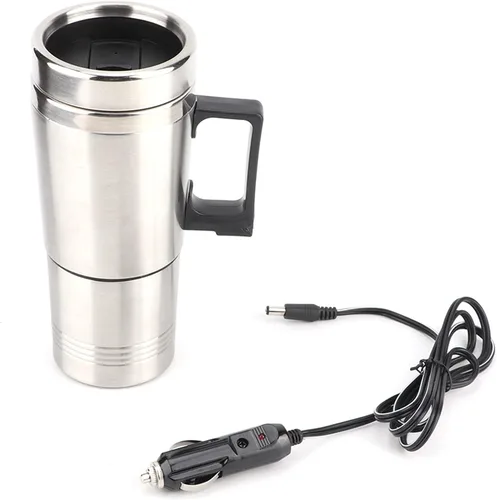 Hervidor eléctrico portátil para automóvil, 12 V, taza de calefacción eléctrica para café, té, taza de calentamiento de agua, hervidor de viaje,