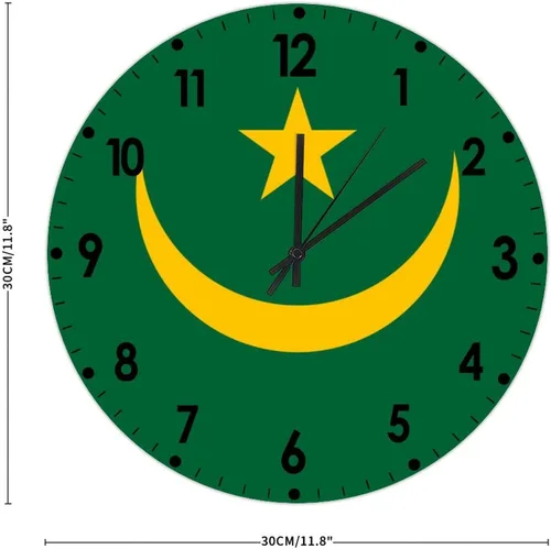 Miniatura 691 de Cheyan Reloj de pared con bandera de Canadá de 12 pulgadas, silencioso, sin tictac, de PVC, funciona con pilas, reloj redondo decorativo, regalo