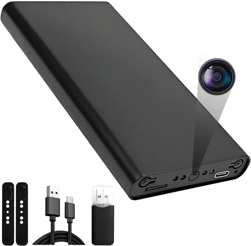 Cámara de seguridad para el hogar - Cámara de vigilancia 1080P - Mini cámara - Cámara interior portátil, con capacidad 10000, doble propósito,
