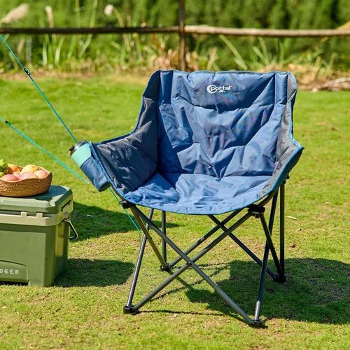 Miniatura 12 de Portal 32" Oversized Camping Chair, Foldable Heavy Duty 350 lb Padded Ergonomic Seat for Big & Tall Adults, Pinch-Free Extra Wide Design Featuring
