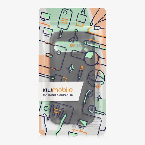 Miniatura 7 de kwmobile Funda compatible con Google Pixel 9 Pro - Funda protectora delgada de TPU para teléfono - Acabado mate suave - Negro mate