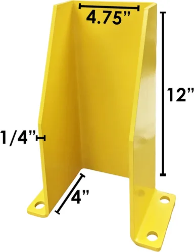 Miniatura 2 de Electriduct Protector de poste de carretilla elevadora de acero con marco de bastidor de plataforma de 4.75 pulgadas, canal en U, altura: 12