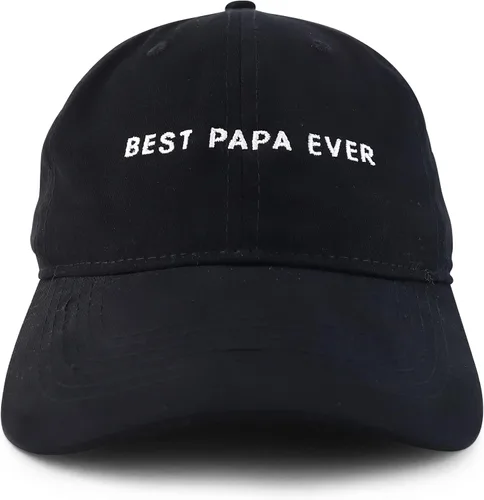 Miniatura 2 de Trendy Apparel Shop Best Papa Ever One Line - Gorra bordada suave 100% algodón cepillado