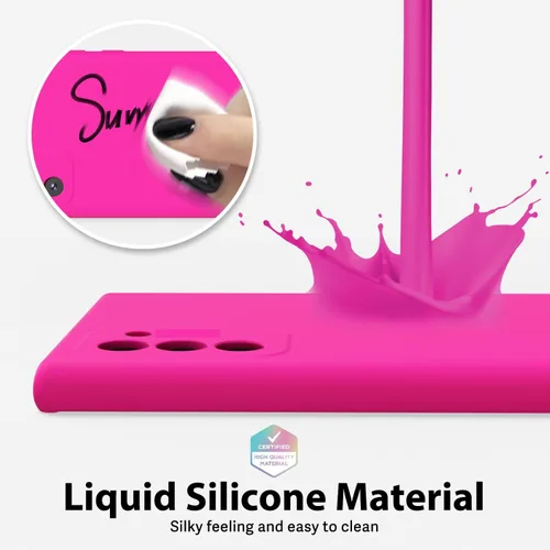 Miniatura 4 de oakxco Funda de silicona líquida para Samsung Galaxy Note 10, color sólido brillante fluorescente, bonita funda protectora delgada y suave de goma