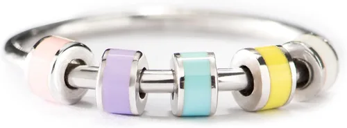 STORYJEWELLERY Anillo giratorio, anillos de plata de ley 925 para la ansiedad para mujer, anillo giratorio, anillos de plata silenciosos para el