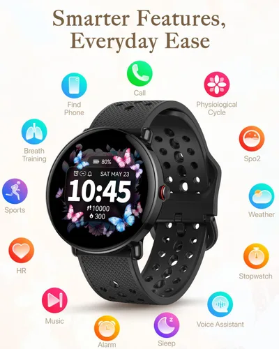 Miniatura 7 de Reloj inteligente para mujeres y hombres, para Android iOS con monitor de sueño y calorías, podómetro, rastreador de fitness, llamada Bluetooth