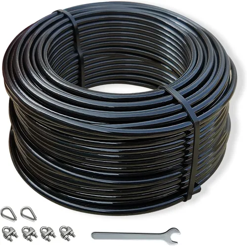 Cable de polea para gimnasio en casa, cable de repuesto para máquina de cable de polea, longitud de la cuerda de alambre de 65.6/98.4 pies para