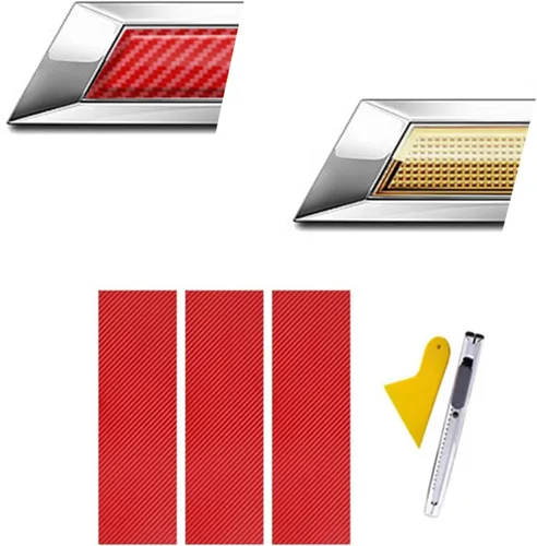 Compatible con pegatinas de logotipo de Bowtie, para cortar y pegar, emblema superponible, adhesivos de bricolaje para Chevy, 3 piezas, color rojo