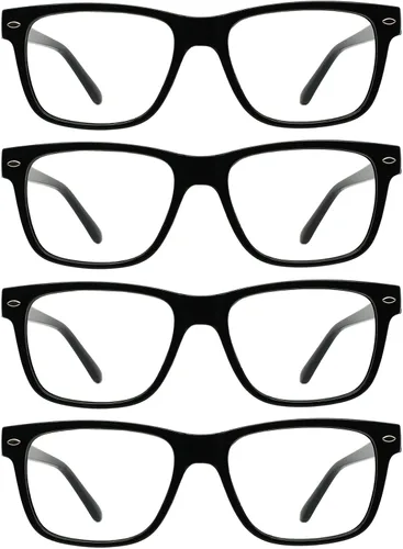 Miniatura 11 de Paquete de 4 lentes de lectura con bisagras de resorte, lectores rectangulares para mujeres y hombres 1.0 1.25 1.5 1.75 2.0 a 4.0