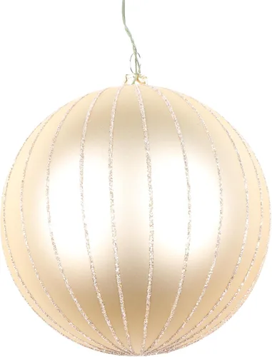 Miniatura 14 de Vickerman Adorno navideño de bola de avena mate con purpurina de 5 pulgadas. Incluye 4 piezas por bolsa.