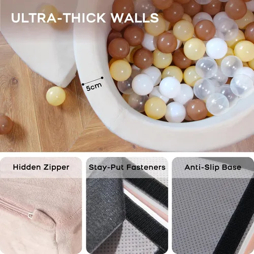 Miniatura 4 de BanaSuper Juguetes de escalada de 6 piezas para niños pequeños, juego de bloques de espuma para niños con pozo de pelotas (bolas no incluidas)