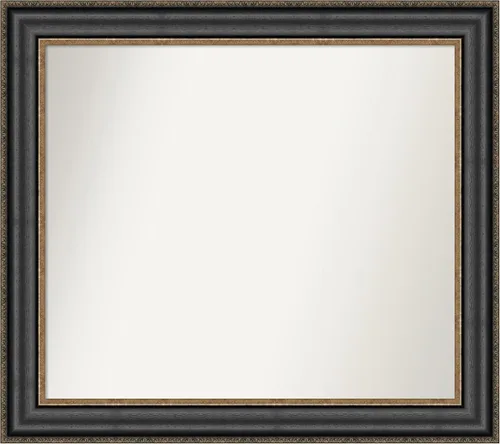 Miniatura 87 de Amanti Art Espejo personalizado, espejo de baño negro puente, espejo de pared o espejo de tocador de baño sobre el fregadero (26 x 26 pulgadas)