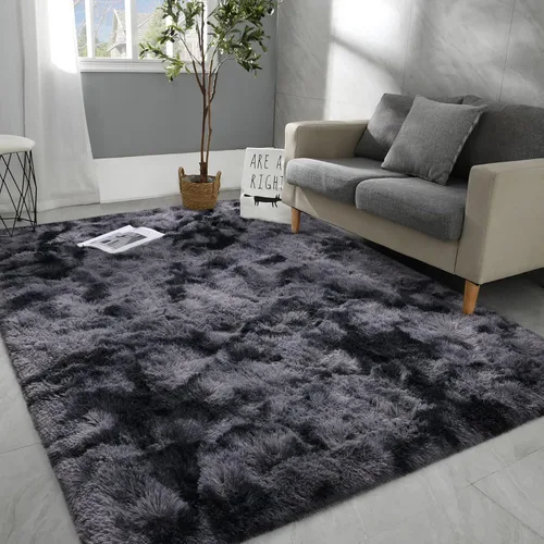 Miniatura 15 de Hutha Alfombras de Área Grandes de 5x8 pies para Sala de Estar, Alfombra Moderna Súper Suave y Esponjosa para Dormitorio, Alfombras Shag Peludas