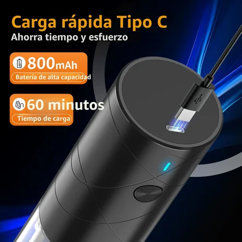 Miniatura 4 de Lidaop - Juego de 2 molinillos eléctricos de sal y pimienta recargable por USB con luz LED cálida, grosor ajustable, gran capacidad, molinillo