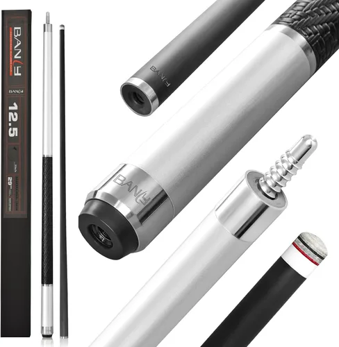 Miniatura 9 de Palo de Billar de Fibra de Carbono Banly - Palo de Billar para Adultos, Palo de Piscina de Baja Deflexión con Anillo de Metal, Palo Profesional