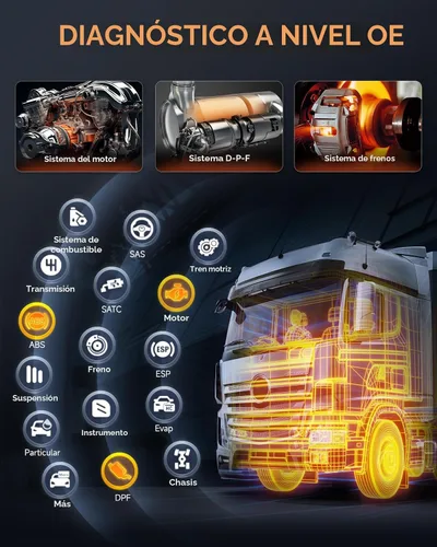 Miniatura 6 de ANCEL HD3400 Pro Escáner de Camión para Trabajo Pesado Regeneración DPF, Actualización Gratuita de por Vida, Compatible con Vehículos Comerciales