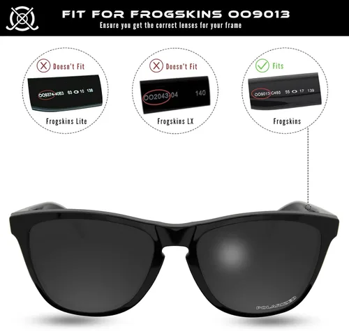 Miniatura 5 de SOLODAD Lentes de repuesto para gafas de sol Oakley Frogskins OO9013, 3 pares