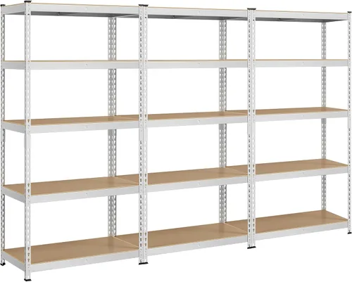 Miniatura 16 de Topeakmart 4 estantes utilitarios de 5 niveles, estantes de almacenamiento de metal, estantería de garaje, estantes de almacenamiento ajustables Azul