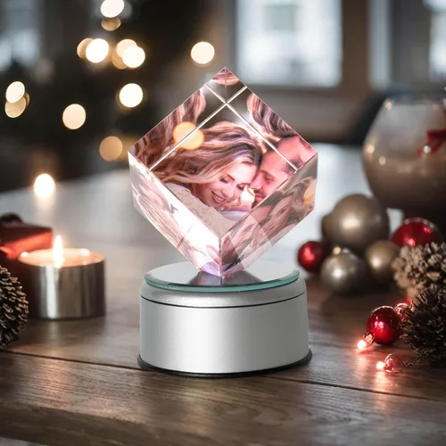 Miniatura 6 de Marco de fotos de cristal 3D personalizado, marco de fotos de cristal con impresión UV personalizado con tu propia foto, regalos personalizados