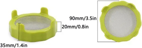 Miniatura 2 de Tapa de brote de plástico con pantalla de acero inoxidable para tarros de masón de boca ancha, kit de germinación con soporte para bandeja de agua