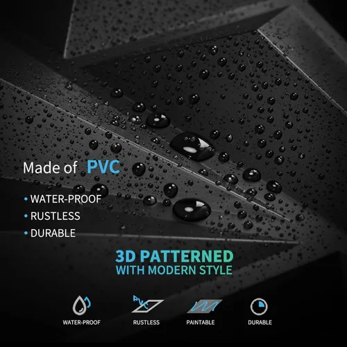 Miniatura 5 de Art3d Paquete de 20 paneles decorativos 3D de pared de 11.8 x 11.8 pulgadas que cubren 19 pies cuadrados, paneles de pared de PVC con pegamento