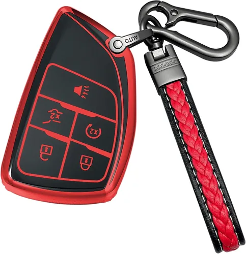 Miniatura 7 de Funda protectora para llavero Chevrolet de TPU, compatible con GMC Silverado 1500 Sierra 2023 2024 2025, 2500HD 3500HD, llave inteligente remota