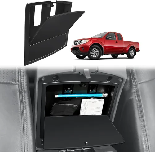 Miniatura 12 de Muslogy Bandeja de cajón de almacenamiento compatible con accesorios Nissan Frontier 2005-2021, organizador de consola central, inserto de silicona