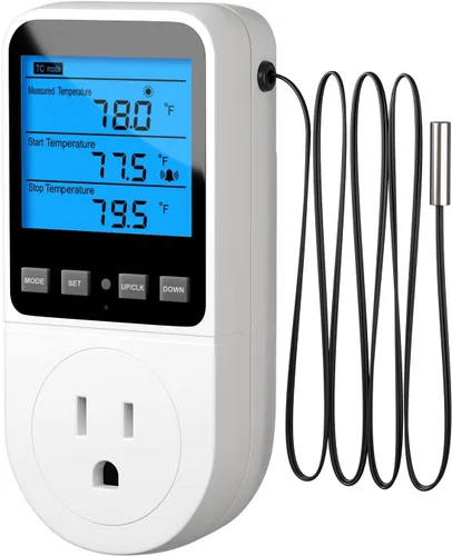 Miniatura 8 de INKBIRDPLUS Termostato enchufable con salida controlada por temperatura, termostato digital, control de calefacción, temporizador, 1800 W, 110 V, 15