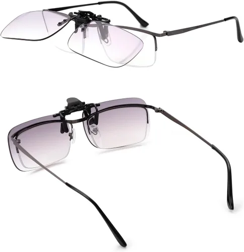 Miniatura 8 de TERAISE Lentes de lectura con clip para lentes, lupas de bloqueo de luz azul, lentes lectores para mujeres y hombres