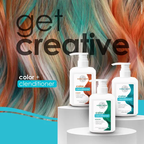 Miniatura 7 de Keracolor Color + Clenditioner 3-in-1 Color-Depositing Conditioner, Gently Cleanses & Conditions, Semi-Permanent Hair Color, 23 Shades, 12 Fl Oz